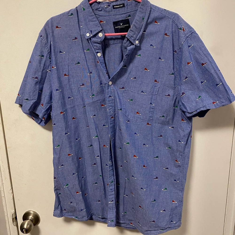 American Eagle Short Sleeve Button Up.